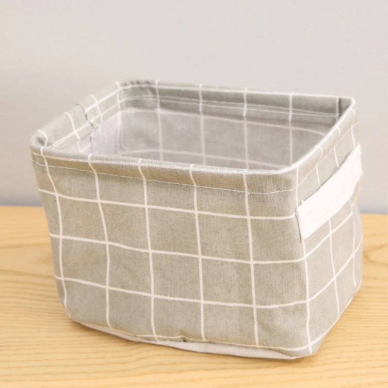 Vikbar canvas förvaringslåda med tecknad design