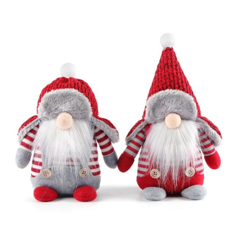 Juldekoration Tomte med Rund eller Spetsig Hatt