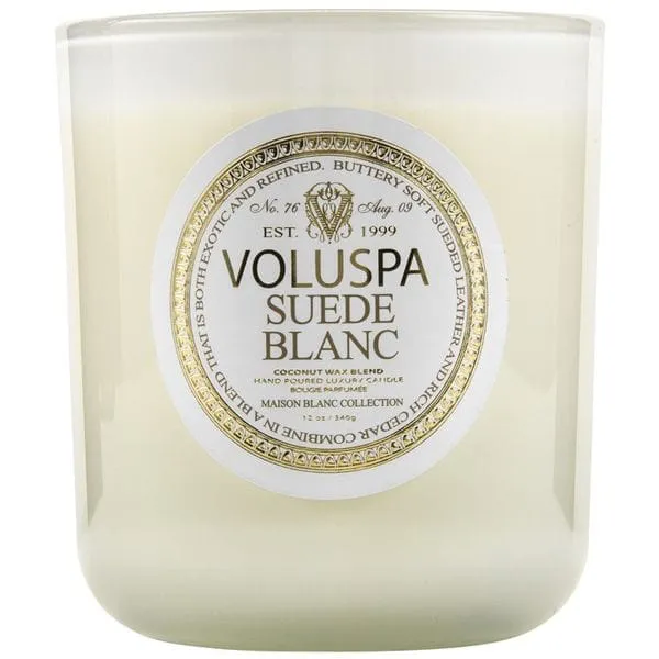 Voluspa Classic Maison Candle Suede Blanc