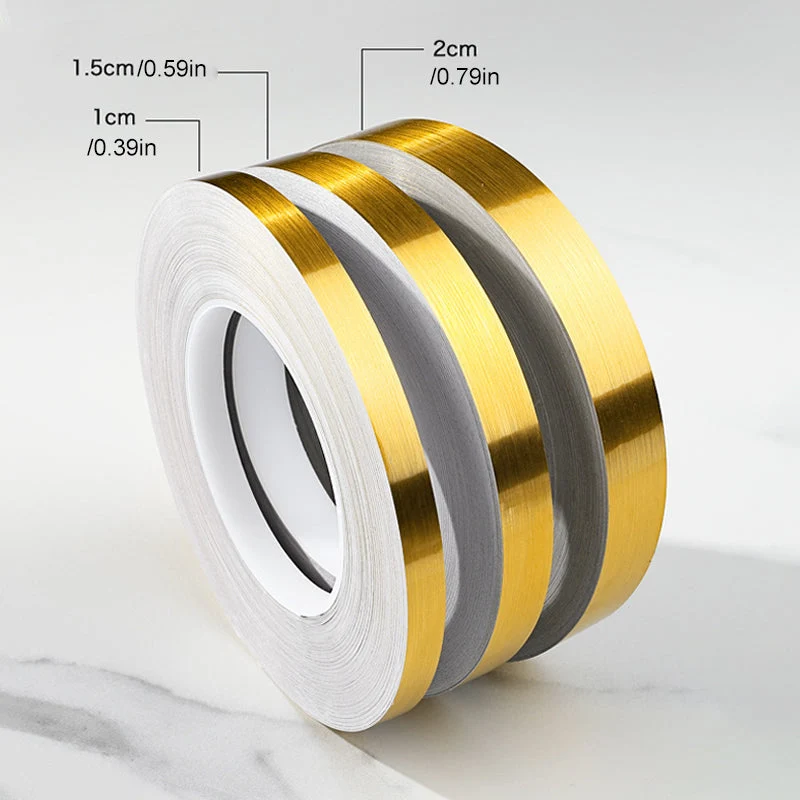 Sömlös kakelband PVC - Guld, Silver, Svart