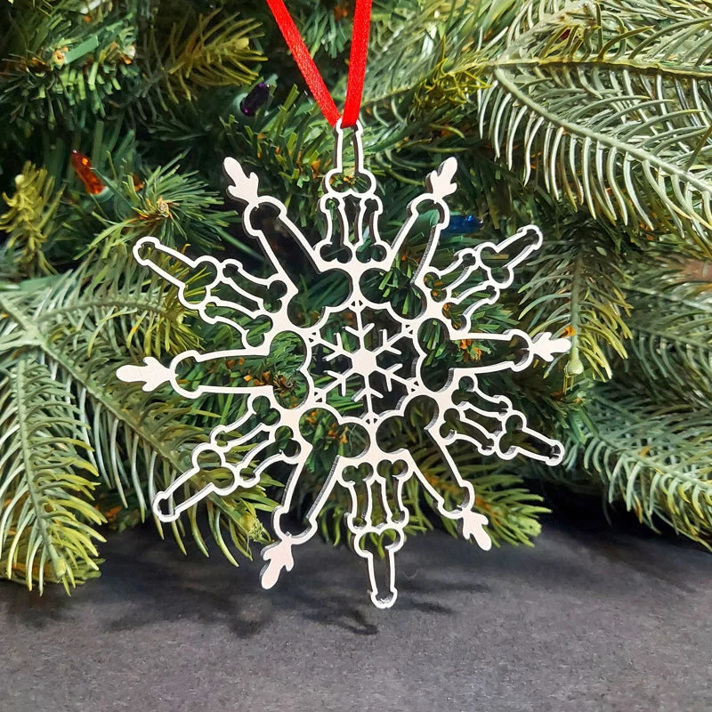 Juldekoration Snöflingaprydnad, Silver