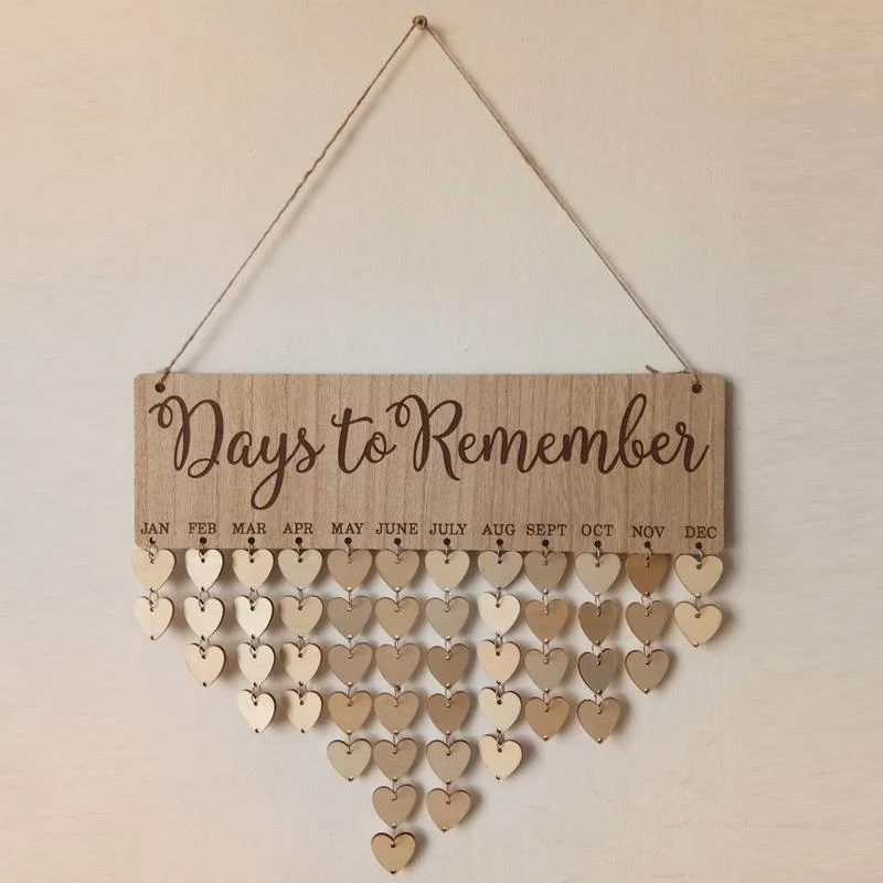 Träkalender för Årsdag och Födelsedag