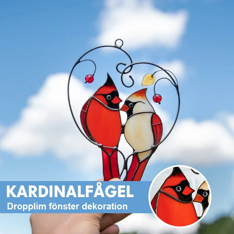 Kardinal Fönsterdekor i Målat Glas