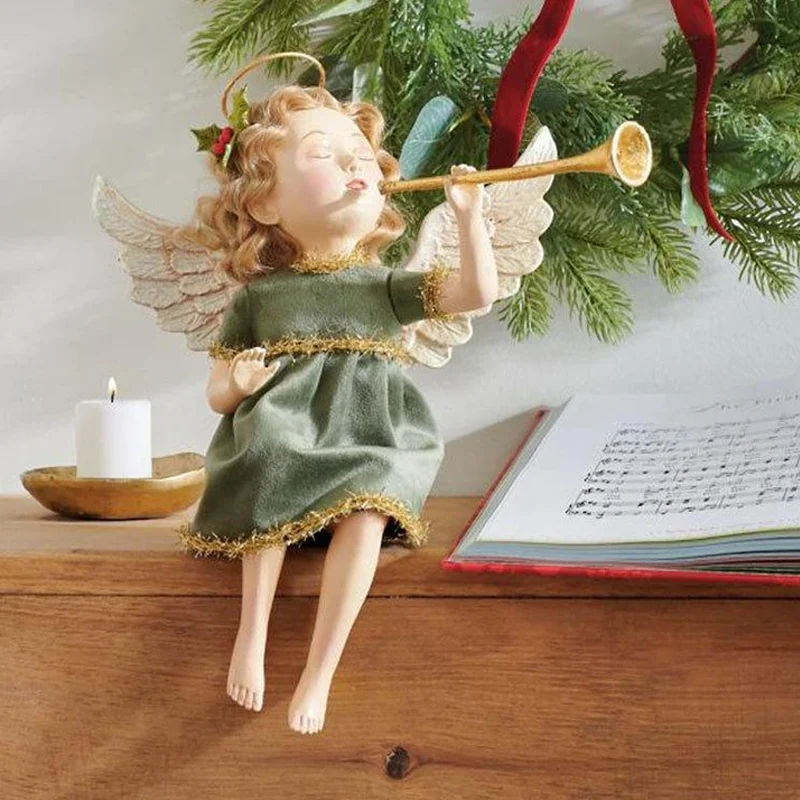 Julängel med trumpet – Dekorativ figur