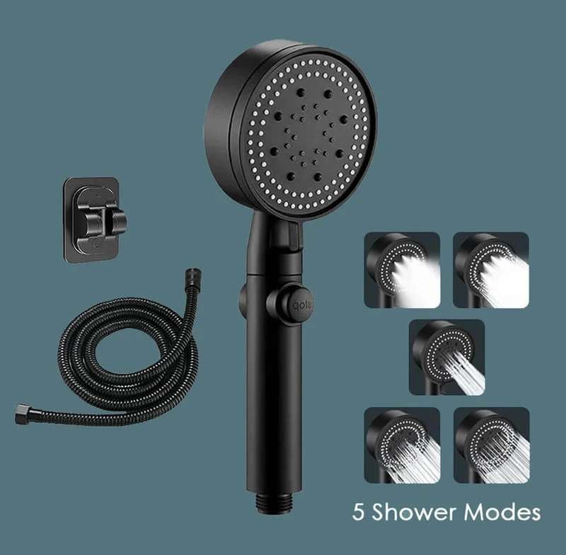 LuxShower® 5 lägen högtrycksdusch med Intelligent LED Temperatur Display